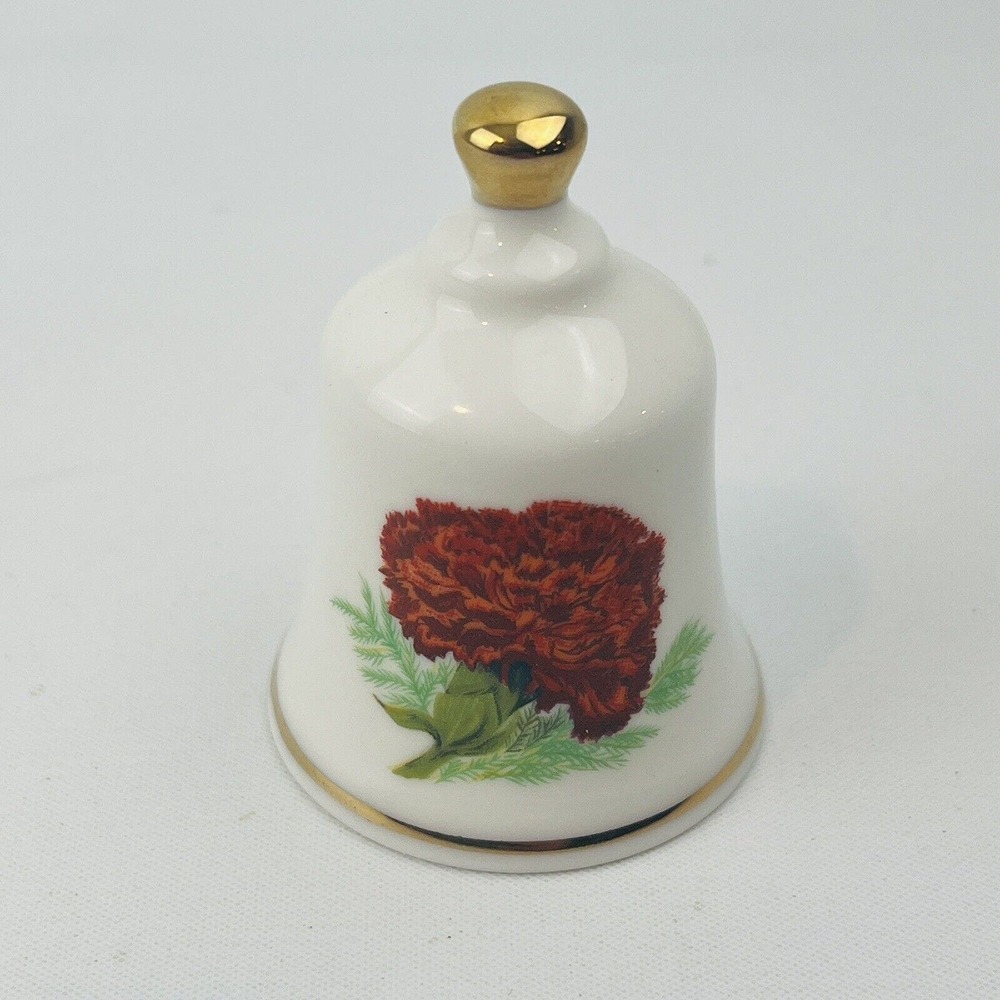 Danbury Mint Ohio Scarlet Carnation Official State‎ Flower Bell Collection